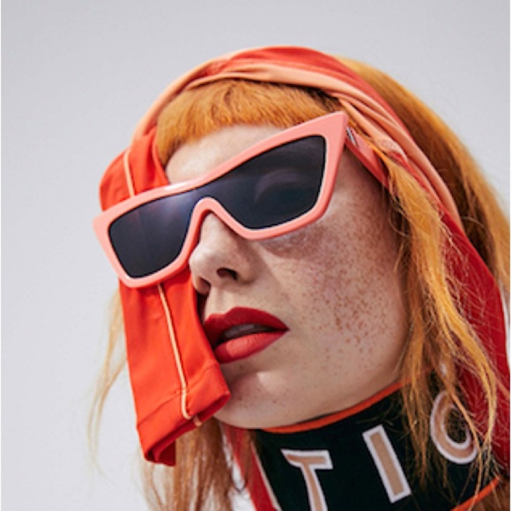 P.E NATION X PARED STAR FORCE SUNGLASS IN PEACH PINK NWOT